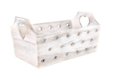 DREWNIANA SKRZYNKA GWIAZDKI 23x13x8/11 cm
