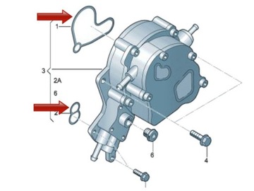 2X TĚSNĚNÍ PUMPY PODTLAK. AUDI A6 C5 A4 B6 1.9 TDI