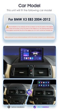 RADIO NAWIGACJA NCS DO BMW X3 E83 2003-2010 ANDROID AUTO CARPLAY 4GB RAM BT