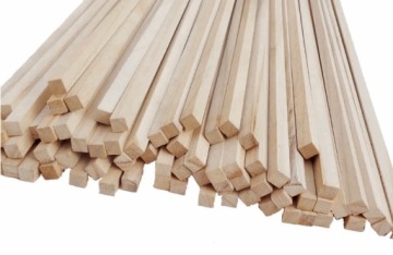 Квадратные деревянные палочки 1x1x20 см