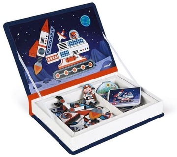 JANOD MAGNETIC PUZZLE Космос Магнитикнига 3+ Ракеты Спутники