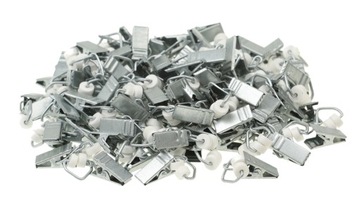 ŻABKI DO KARNISZY ALUMINIOWYCH 100 sztuk METALOWE