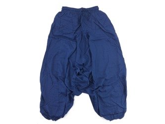 Szarawary damskie męskie spodnie granatowe alladynki haremki joga Indie