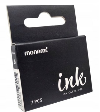 NABOJE WKŁADY DO PIÓRA MONAMI 7szt. CZARNE