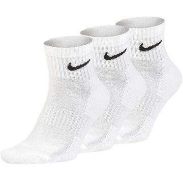 Nike skarpety skarpetki białe wysokie zestaw 3 pary SX7677-100 M