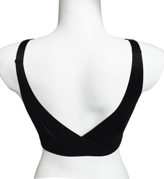 H&M SOFT BRA CZARNY MIĘKKI STANIK BIUSTONOSZ XS