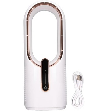 ТИХИЙ ВЕНТИЛЯТОР БЕСКРЫЛЫШИЙ НАСТОЛЬНЫЙ ВЕНТИЛЯТОР USB 3-СКОРОСТНОЙ, 2200 мАч