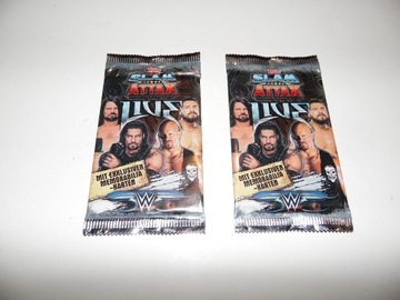 WWE Topps Slam Attax Live 10 коллекционных карточек 2x5 новые, нераспечатанные