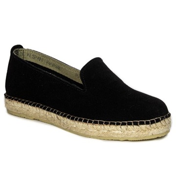 Maciejka Espadryle półbuty buty damskie F6530-01/00-1 czarne wsuwane r.40