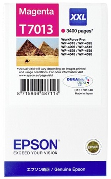 Tusz Oryginalny Epson T7013 (C13T70134010) (Purpur