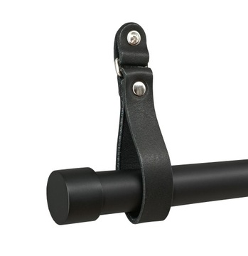 KARNISZ 25mm CZARNY 320cm wspornik SKÓRA czarny 2