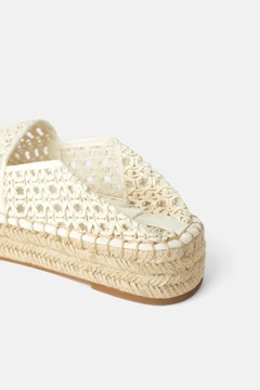 ZARA NOWE ESPADRYLE BUTY Z PLECIONKI 40