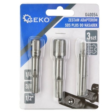 ADAPTERY SDS-PLUS REDKCJE DO NASADEK 1/4 3/8 1/2 GEKO