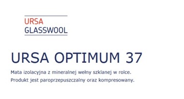 WEŁNA MINERALNA URSA OPTIMUM 0,037 GR 15 CM