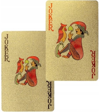 Пластиковые золотые игральные карты