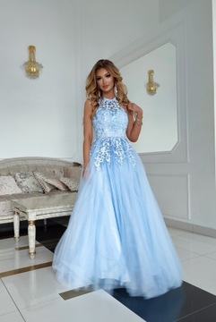 Платье Lolita BLUE FLORED красивое M