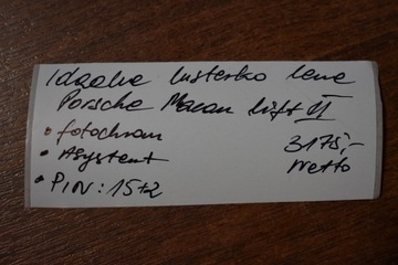 IDEALNI ZRCÁTKO LEVÉ ASISTENT FOTOCHROM PORSCHE MACAN FACELIFT II 15+2PIN 1