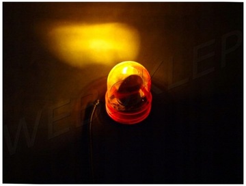 LAMPA KOGUT SYGNALIZACYJNY POMARAŃCZOWY MAGNES 12V