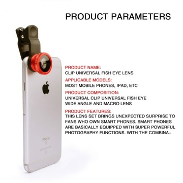 3in1 Fisheye Wide Angle Micro Camera Lens for