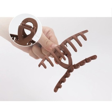 Шпилька, застежка, застежка, зубцы, челюсть, матовая черная, большая, длинная