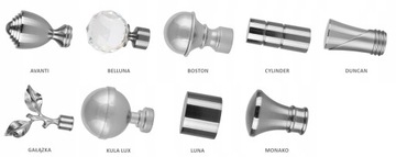 ОДИНАРНЫЙ КАРДИН 260 СМ 25 ММ БЕСШУМНЫЕ КОЛЬЦА 3 ЦВЕТА НА ВЫБОР КОНЦОВ RENA