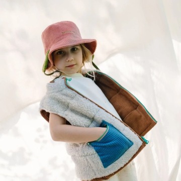 Happymess: двусторонний жилет Merino Cocoa / 1-2 года