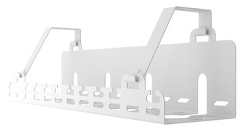Органайзер, съемный держатель кабеля под столом, белый 40см StalFlex