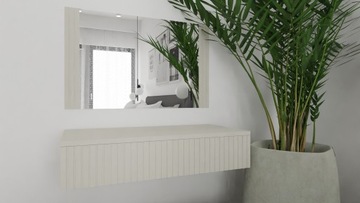 Туалетный столик, консоль, письменный шкаф, RIVA 80, пазы белые, ящик