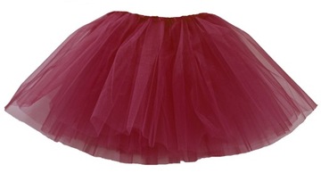 SPÓDNICZKA TIULOWA SPÓDNICA TUTU 30 cm BORDO