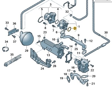 ORING EGR N90927302 ORYGINAŁ VOLKSWAGEN
