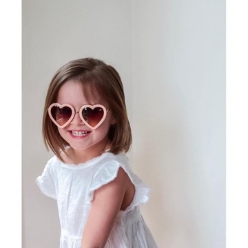 Elle Porte - Okulary przeciwsłoneczne Classic (3-12lat) - Heart Peach