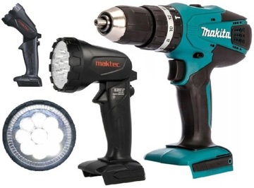 MAKITA HP457D UDAR 18V 42Nm + LATARKA MAKTEC MT001