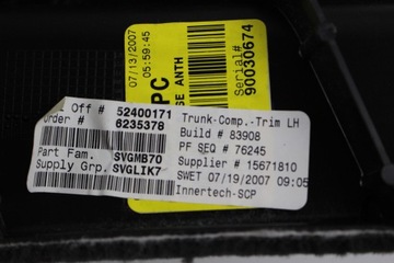 ОБИВКА БАГАЖНИКА ЛЕВАЯ BMW X5 E70 ЕВРОПА 7145903