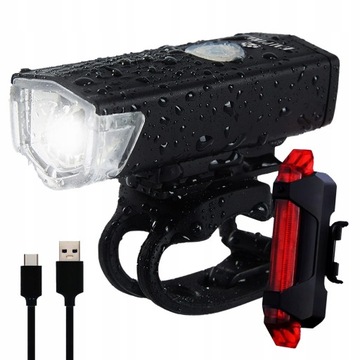 СВЕТОДИОДНАЯ ВЕЛОСИПЕДНАЯ ФАРА, ПЕРЕДНЯЯ, МОЩНАЯ, ЗАДНЯЯ