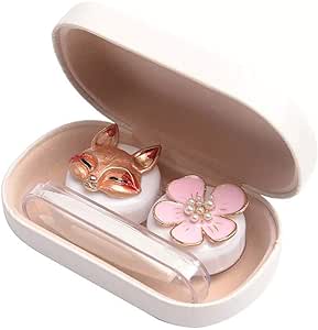 Zestaw pojemniczek na soczewki kontaktowe eleganckie etui do przechowywania