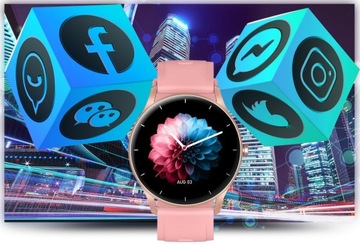 SMARTWATCH DAMSKI ZEGAREK +BOX +GRAWER ROZMOWY POLSKIE MENU CIŚNIENIE SMS