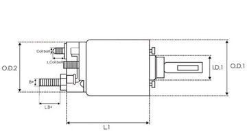 Электромагнит стартера SS3043S типа VALEO