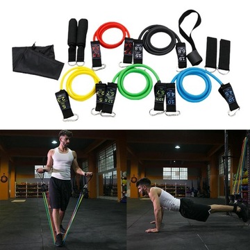 11 эластичных кабелей для упражнений