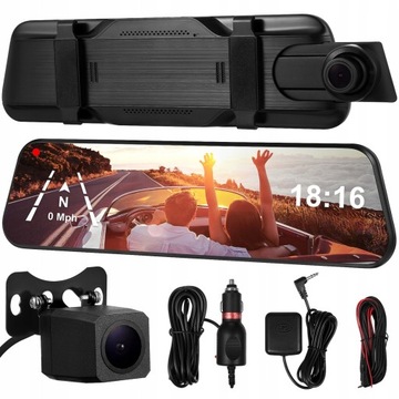 Samochodowe lusterko dotykowe Dashcam z kamerą cofania HD Noktowizor 1 zestaw