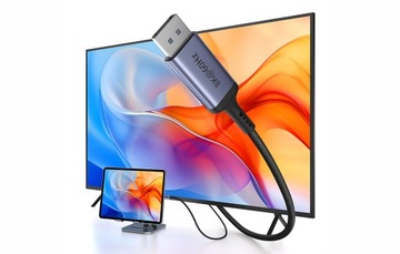 BASEUS KABEL PRZEWÓD USB-C DO DISPLAYPORT 8K/60HZ HDR W OPLOCIE 2M