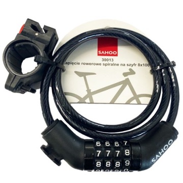 ВЕЛОСИПЕДНЫЙ ЗАМОК С КОДОМ КОД 8x1000 ПРОЧНАЯ РУЧКА