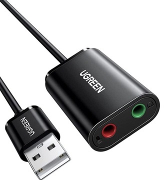 Музыкальный адаптер звуковой карты UGREEN JACK USB