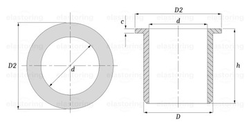 ВТУЛКА СДВИЖНАЯ КОРИЧНЕВАЯ WF-WB802 ПЕРФОРИРОВАННАЯ E92F 100x105x50 120/2,5
