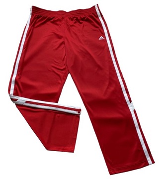 DUŻE MĘSKIE SPODNIE DRESOWE ADIDAS TRENINGOWE CZERWONE 2XLT