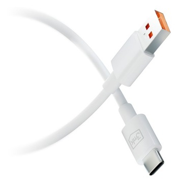 Biały Kabel Przejściówka USB -A do USB-C 60W 3A 1.2m - 3mk Hyper Cable