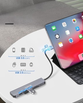 USB C Hub Док-станция PD 100 Вт 4K HDMI SD/TF-ридер USB 3.0 Thunderbolt
