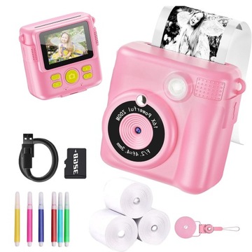 INSTANT CAMERA THERMAL PRINTER + CARTRIDGES 3* PAPIER DO DRUKU TERMICZNEGO