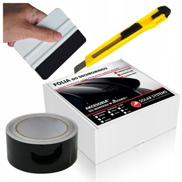 Folia Taśma Dechroming Czarny Połysk 5cmx10M Rakla