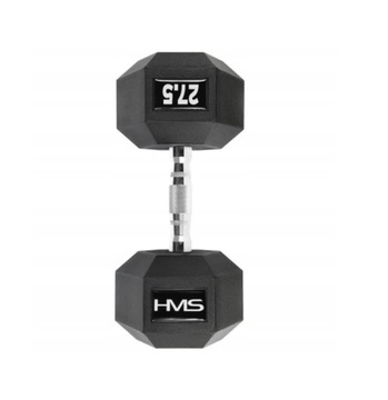 Hantla Hex Pro gumowana sześciokątna 27,5 kg HMS