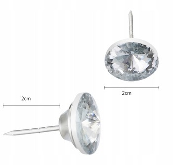 1 ГВОЗДЬ ДЛЯ ОБИВКИ, ДЕКОРАТИВНАЯ булавка с кристаллами